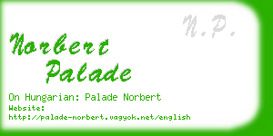 norbert palade business card